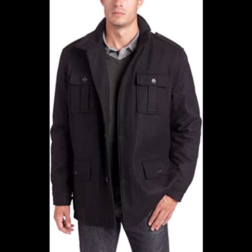Michael Kors Black Men’s Pea Coat Size:L